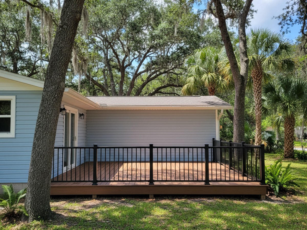 Composite Decking Installation completed by Genesis Deck Solutions in Pembroke Pines, FL