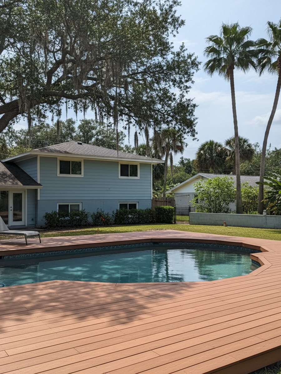 Composite Decking Installation completed by Genesis Deck Solutions in Hialeah, FL